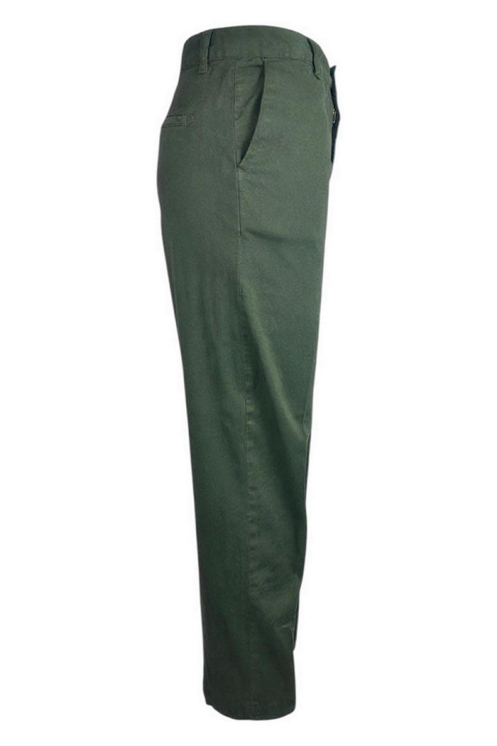pantalone donna a sigaretta verde