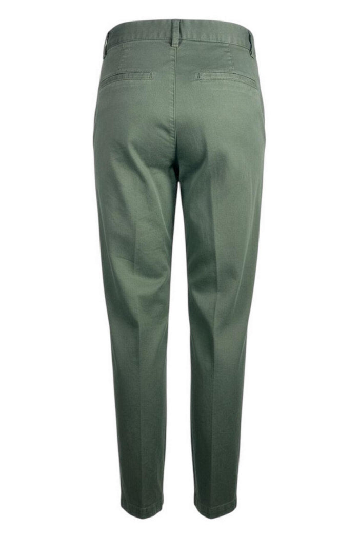 pantalone donna a sigaretta verde