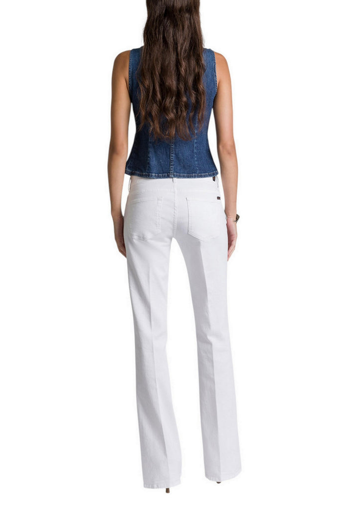 pantalone donna a zampa bianco