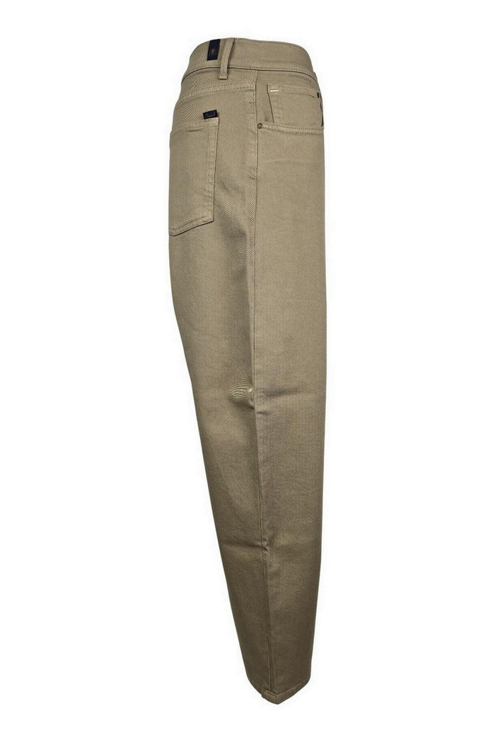 pantalone donna baggy nocciola