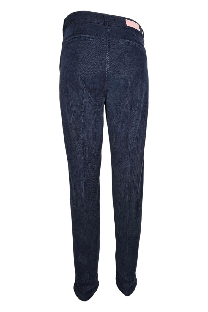 pantalone donna n velluto duemilarighe blu