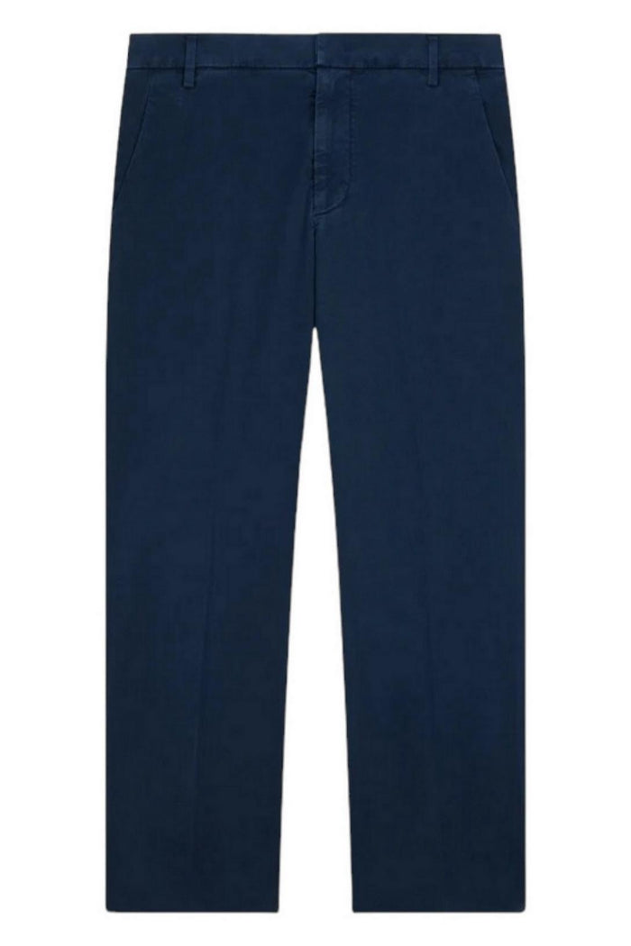 pantalone donna nima in gabardina blu