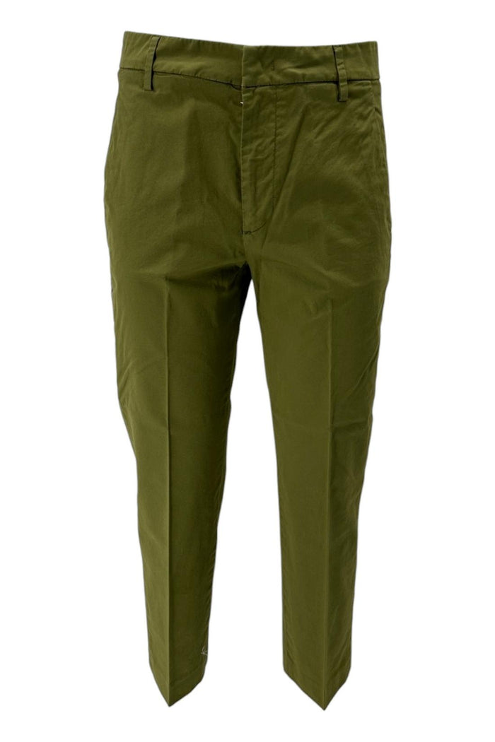 pantalone donna nima in gabardina militare