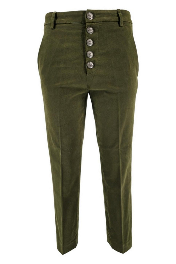 pantalone donna nima in gabardina militare