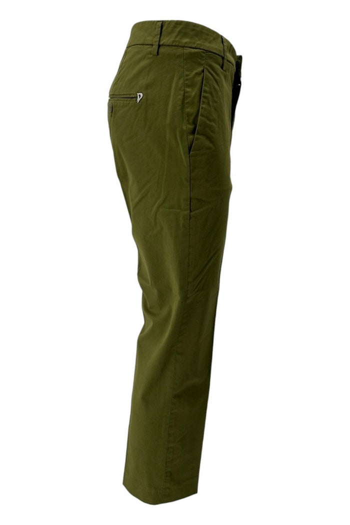 pantalone donna nima in gabardina militare