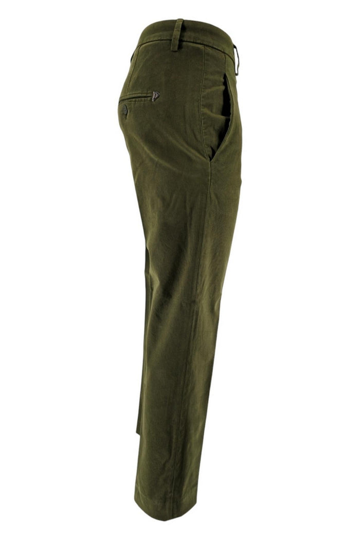 pantalone donna nima in gabardina militare