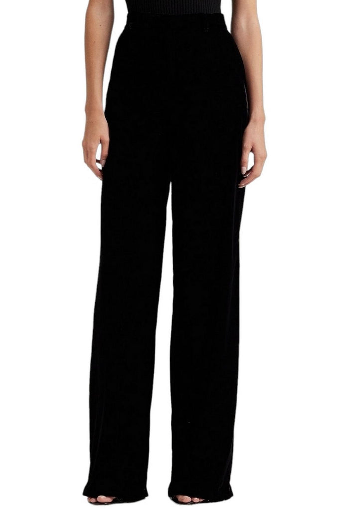 Pantalone donna palazzo in velluto nero