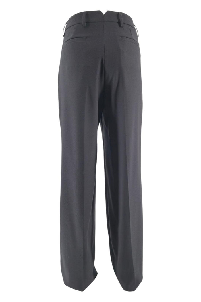 pantalone largo con pinces nero