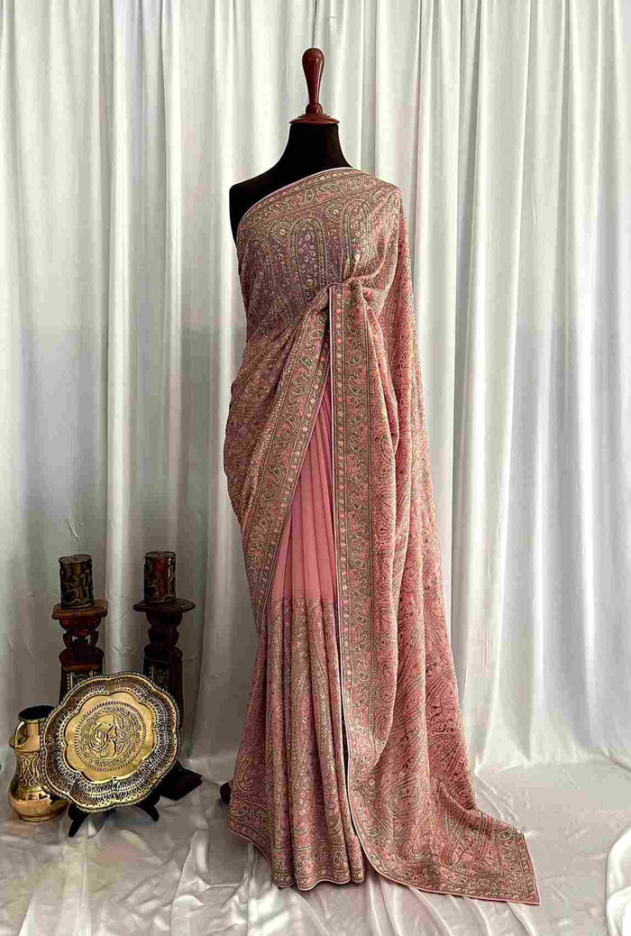 Pashmina Kashmiri Georgette: Séra