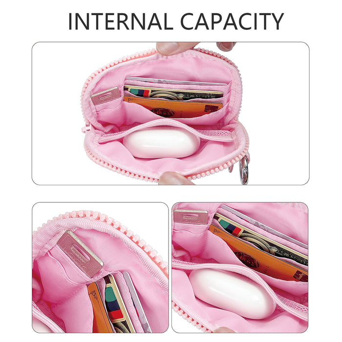 Pink Mini Zippered Wristlet Wallet