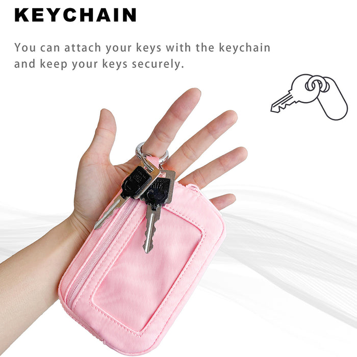 Pink Mini Zippered Wristlet Wallet