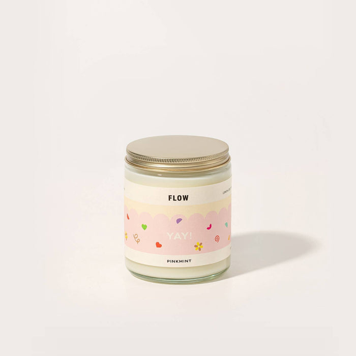Jar with lid soy candle with Flow label, 250ml - ANNIE.G