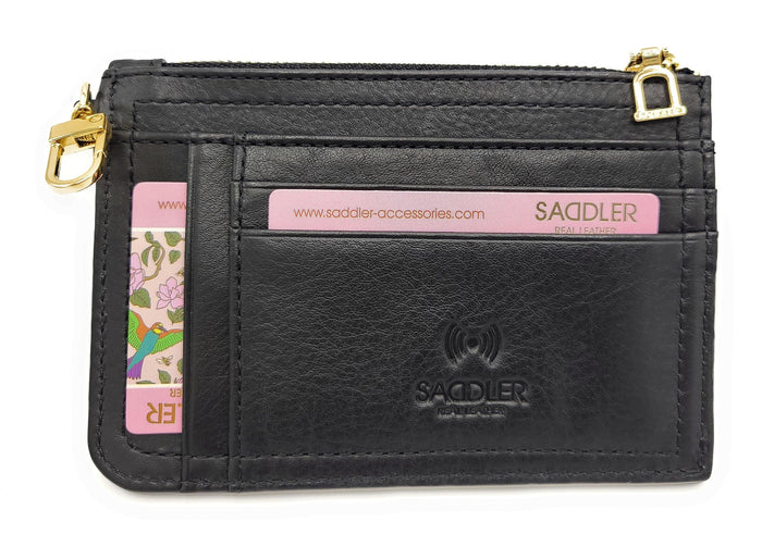 Piper Leather Top-Zip Card Holder – Saddler - Bascora