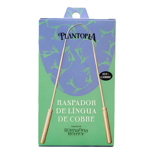 PLANTOPIA | Raspador de Lingua de Cobre com Saquinho de Algodão