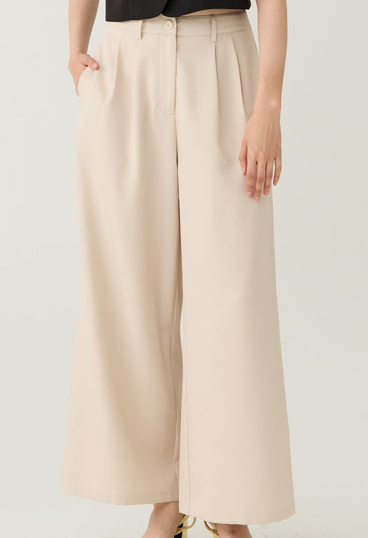 Pleated Front Palazzo Pants