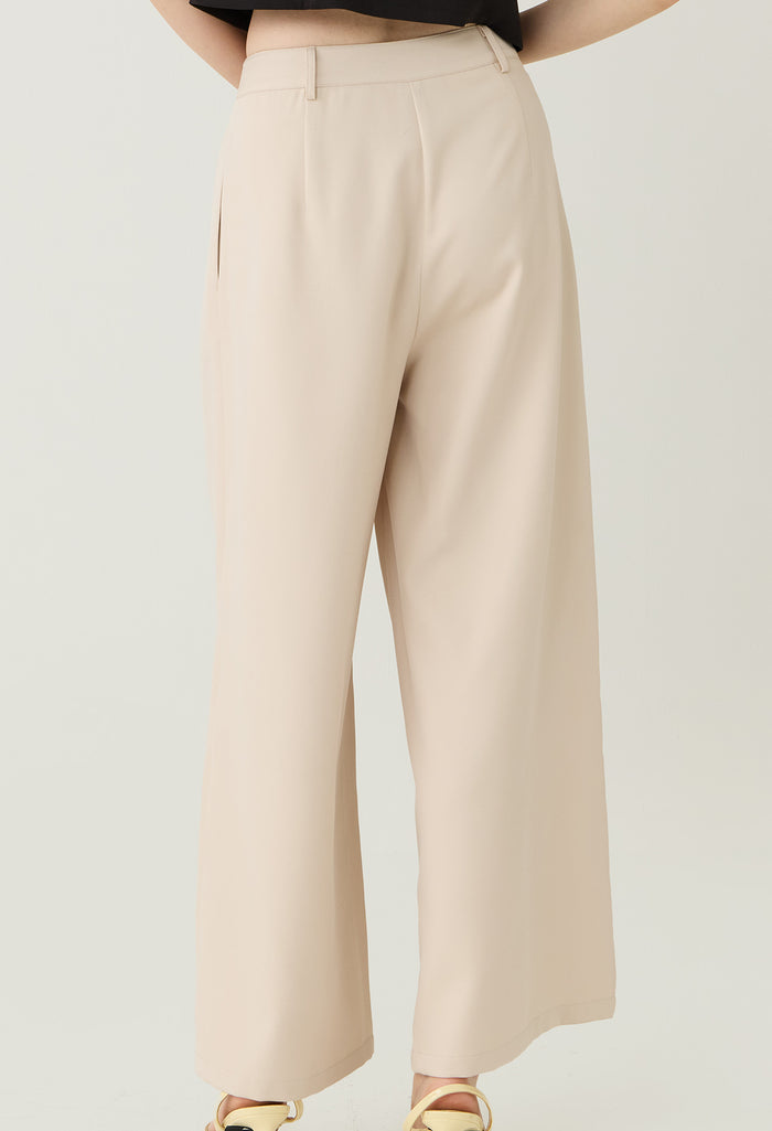 Pleated Front Palazzo Pants