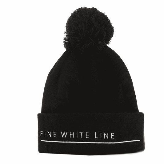 Pom Pom Black Beanie - Bascora