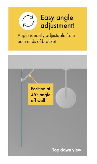 Purity Showerscreens and adjustable arm bracket SMALL ARM BRACKET - Image 3