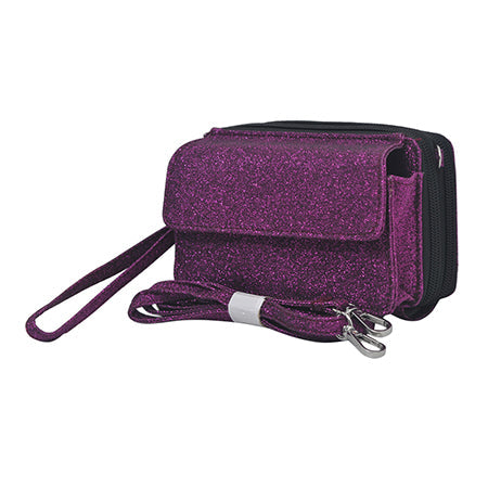 PURPLE GLITTER, GLITTER BAG, GLITTER WALLET, GLITTER SPARKLE WALLET, GLITTER CHEER WALLET, ALL IN ONE WALLET, CANVAS WALLET, WALLET WITH ID SLOT, ID SLOT WALLET, CUTE SMALL WALLET, VERSATILE WALLET,  WHOLESALE WALLET, WRISTLET WALLET, WRISTLET, WHOLESALE WALLET