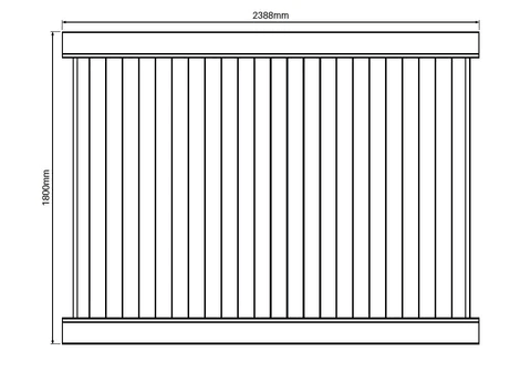PVC - Southampton Fencing Panel Kit 2388mm wide x 1800mm high. (Posts Purchased Separately) - Image 2