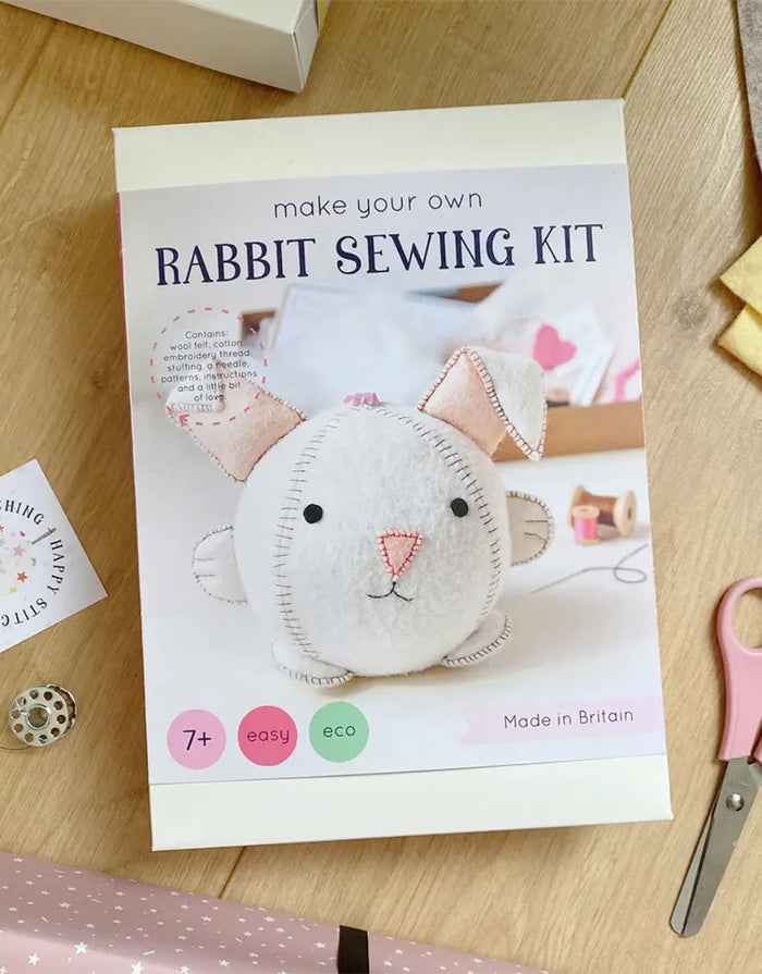 Rabbit Beginner's Felt Craft Sewing Kit, Clara and Macy