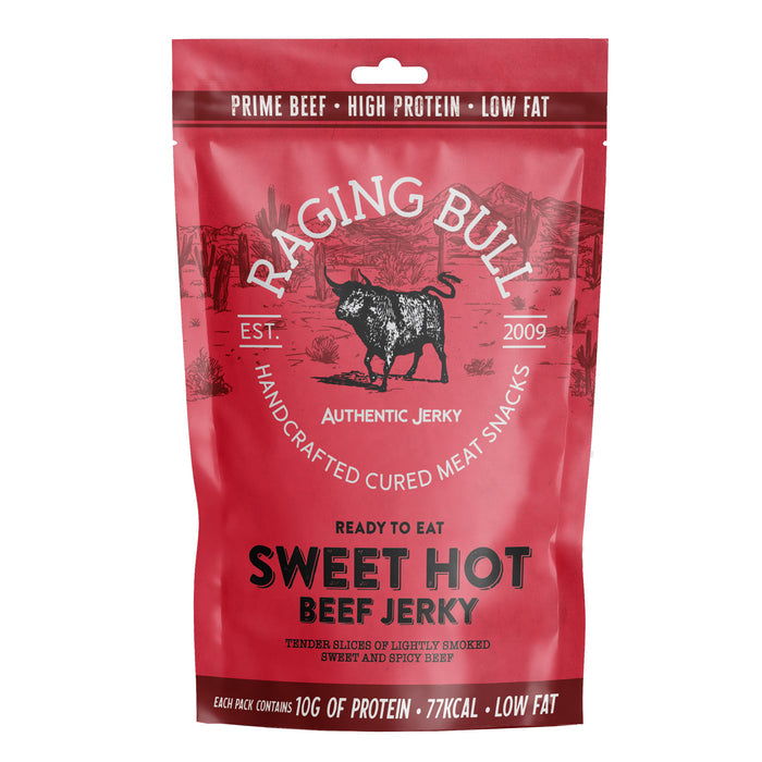 Raging Bull Sweet Hot Grass Fed Beef Jerky 28g