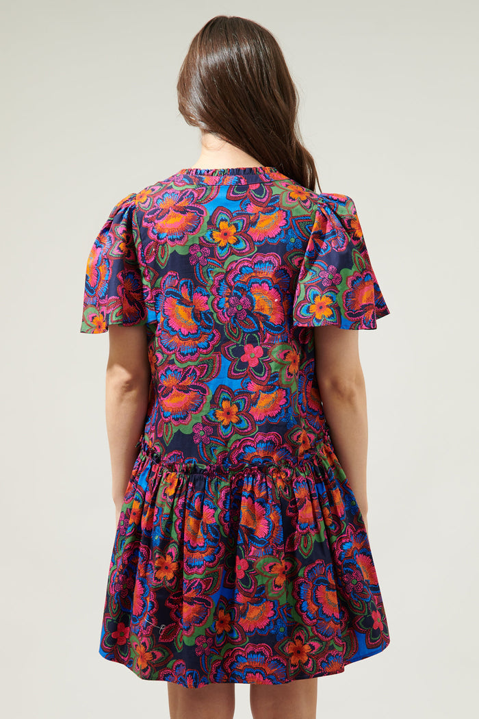 Raveena Midnight Trapeze Mini Dress