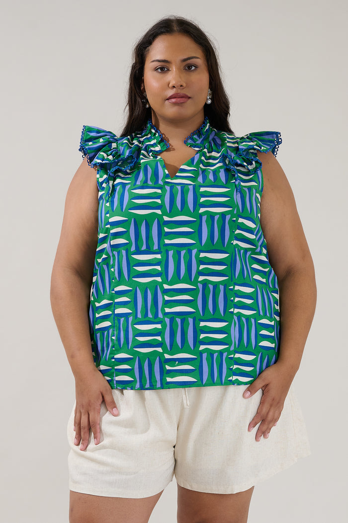 Rayen Ruffle Top Marlin Curve