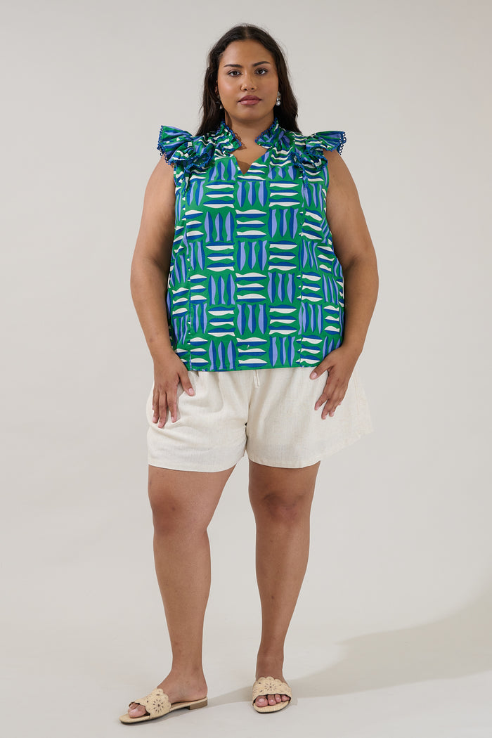 Rayen Ruffle Top Marlin Curve
