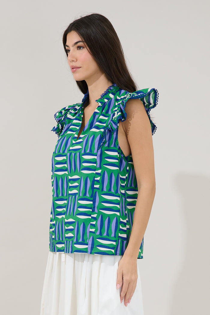 Rayen Ruffle Top Marlin