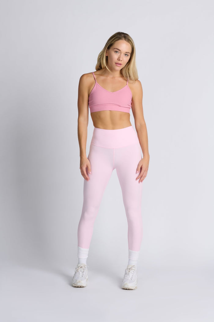 Rayure High Waist Legging - Pink - ANNIE.G