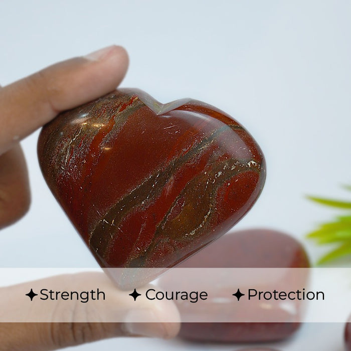 Red Jasper Big Heart Stone