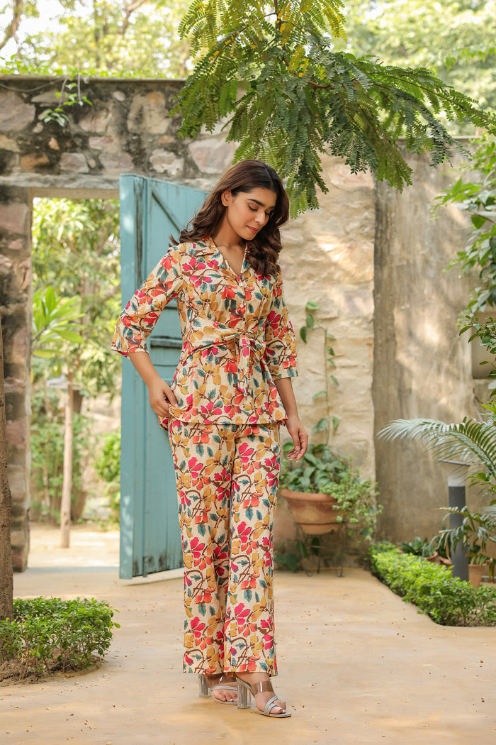 Renaissance Floral Cotton  Co-ord Set
