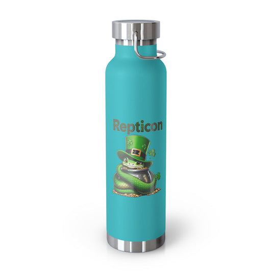 Repticon Copper Vacuum Insulated Bottle, 22oz w/ Snake