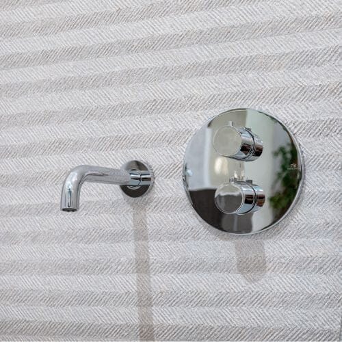 ROUND Wall Mounted Bath Spout - Chrome Taps Noken by Porcelanosa