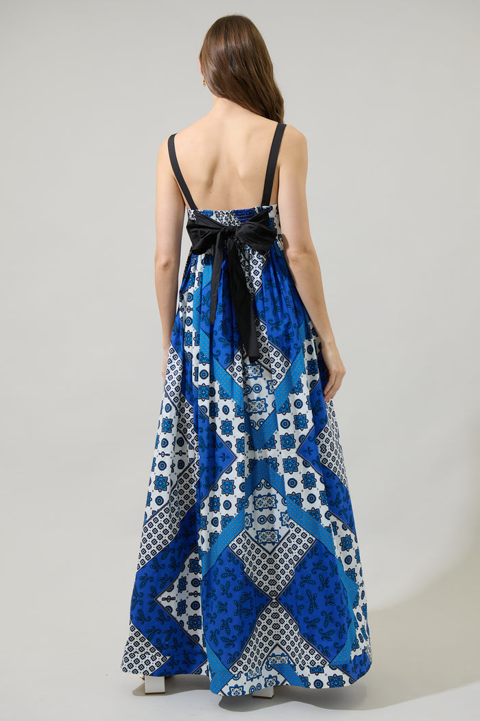 Roxy Fabiola Smock Back Pleated Maxi Dress
