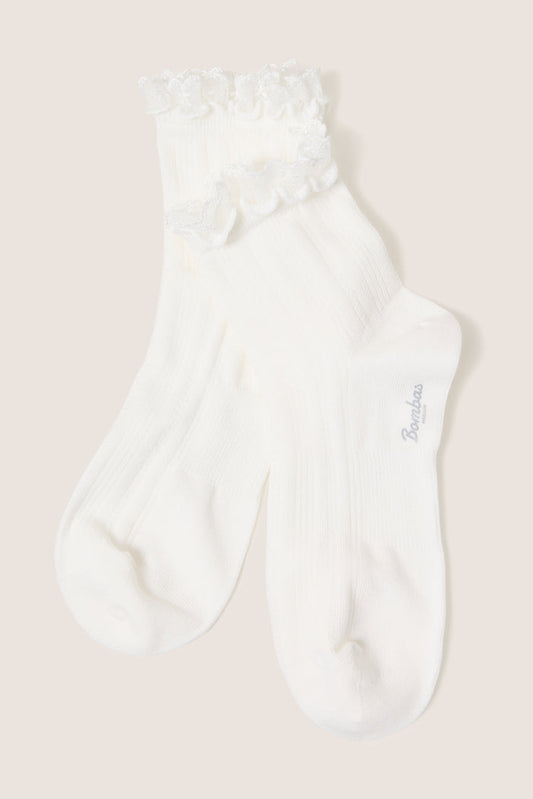 Ruffle Lightweight Quarter Sock