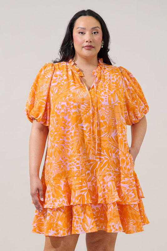 Runner Up Shift Dress Castra Floral Curve