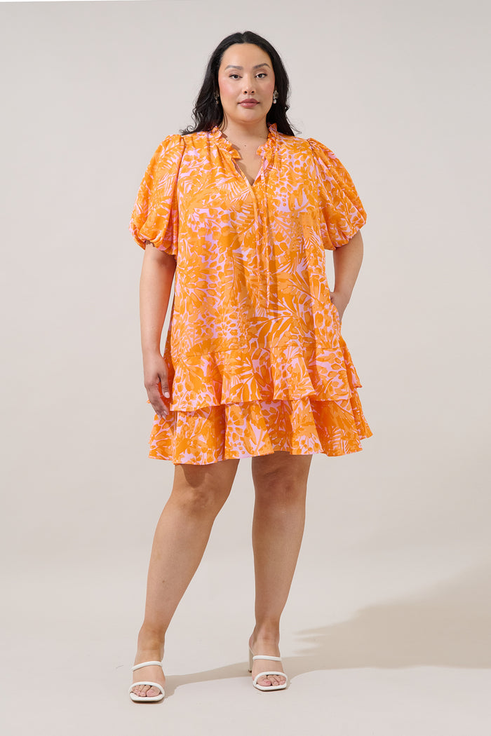 Runner Up Shift Dress Castra Floral Curve