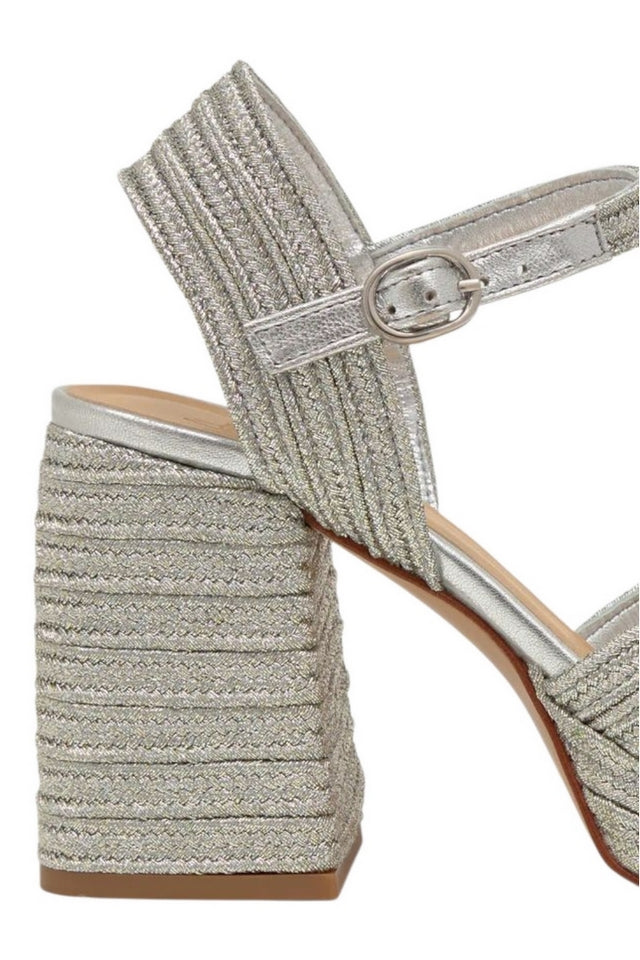 sandalo donna platino