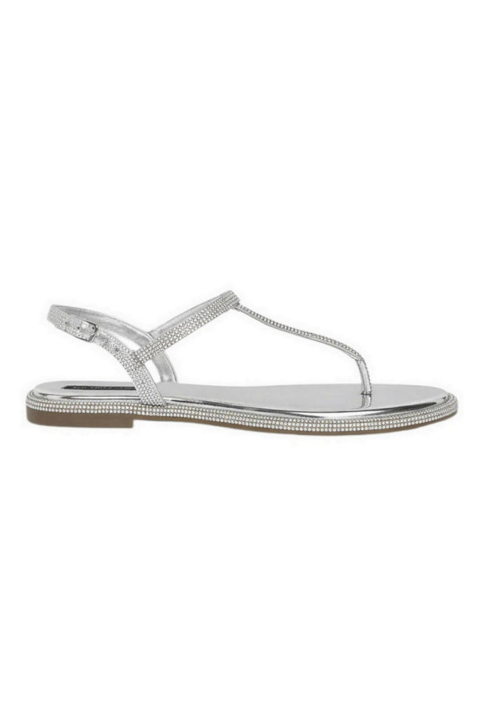 sandalo donna strass argento