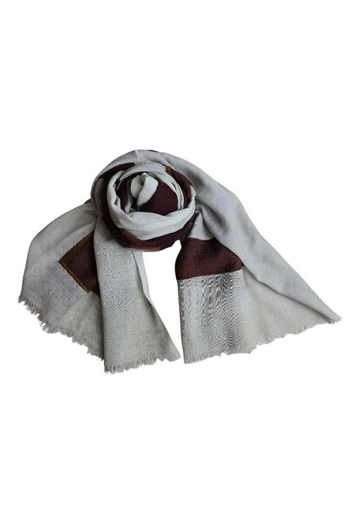 sciarpa donna quadro geometrico bordeaux