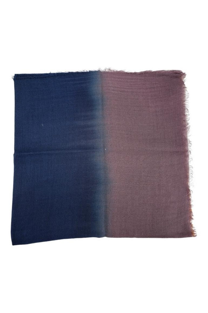 sciarpa donna sfumata blu e ocra
