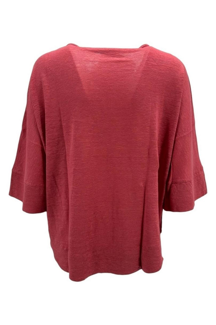 serafino donna in jersey di lino corallo