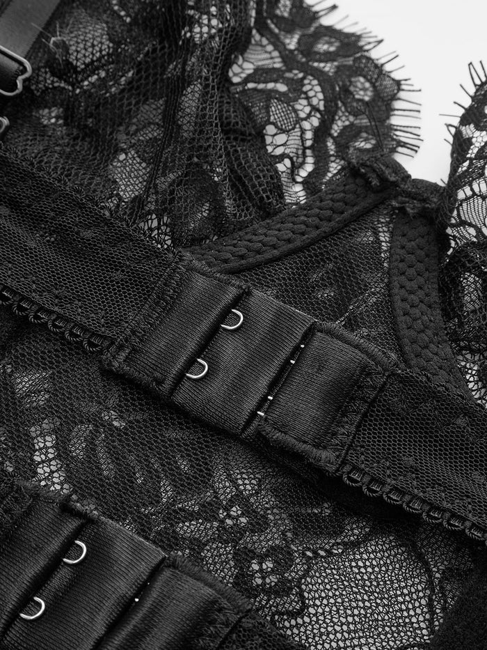 Sheer Lace Crop Corset