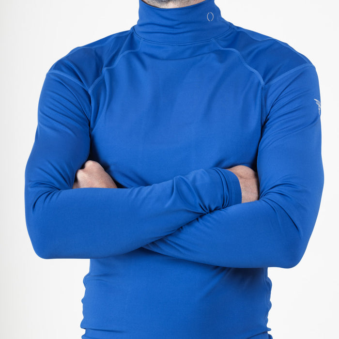Shira Mock Neck Compression Top - Dazzling Blue