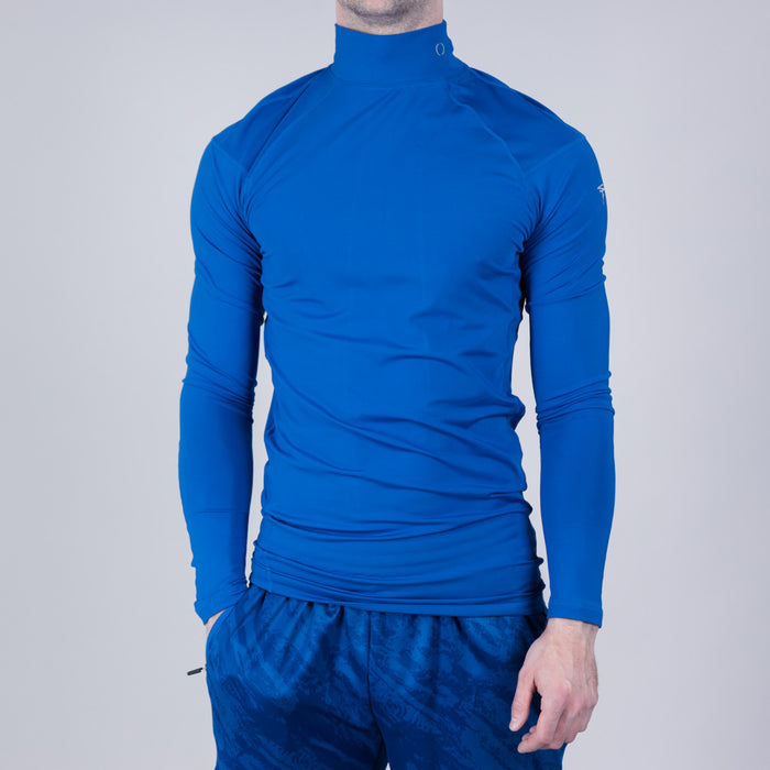 Shira Mock Neck Compression Top - Dazzling Blue