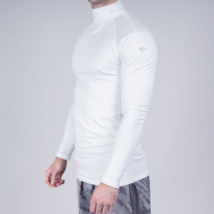 Shira Mock Neck Compression Top - Optic White