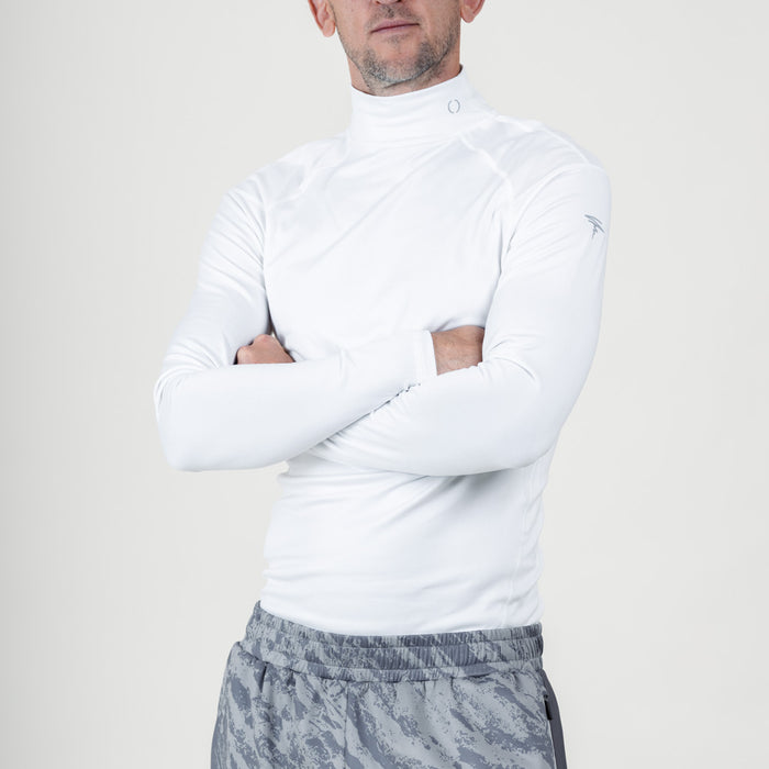 Shira Mock Neck Compression Top - Optic White