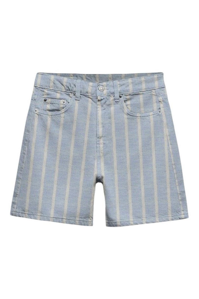 short donna a righe azzurro e bianco